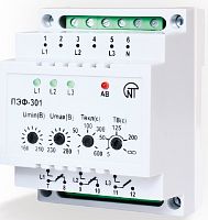 Переключатель фаз электронный на DIN-рейку НовАтек-Электро ПЭФ-301 3х16А 50-400В картинка